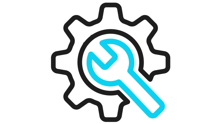 icon of gear and wrench icon of gear and wrench